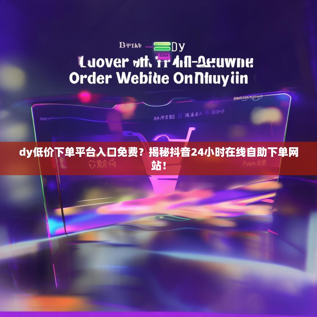 dy低价下单平台入口免费？揭秘抖音24小时在线自助下单网站！