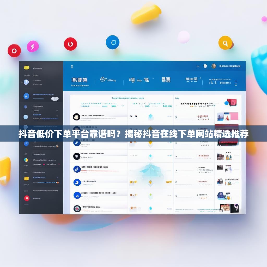 抖音低价下单平台靠谱吗?揭秘抖音在线下单网站精选推荐 抖音低价下单平台靠谱吗?揭秘抖音在线下单网站精选推荐