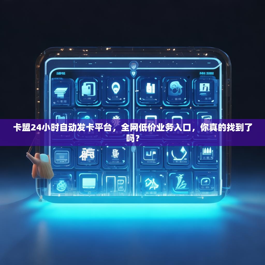 卡盟24小时自动发卡平台，全网低价业务入口，你真的找到了吗？