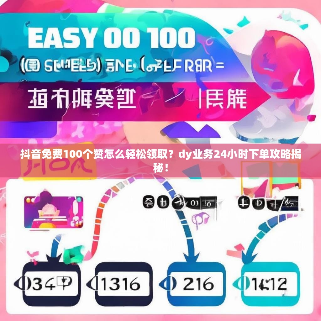 抖音免费100个赞怎么轻松领取？dy业务24小时下单攻略揭秘！
