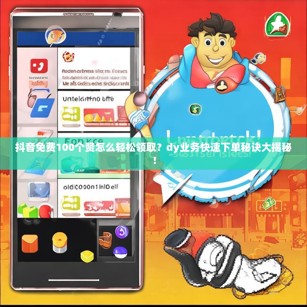 抖音免费100个赞怎么轻松领取？dy业务快速下单秘诀大揭秘！